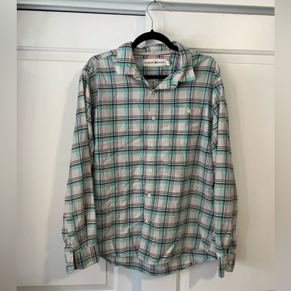 The Normal‎ Brand Green Plaid Button Up - Size Extra Large